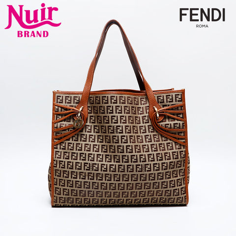 FENDI Zucchino Tote Bag Brown WS20158