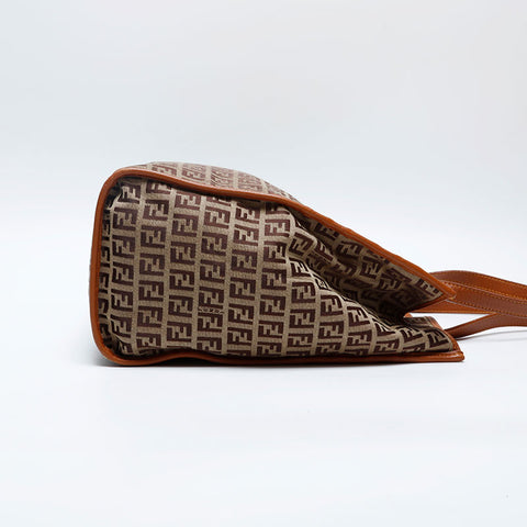 FENDI Zucchino Tote Bag Brown WS20158