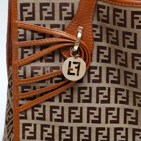 FENDI Zucchino Tote Bag Brown WS20158