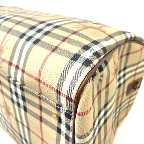 バーバリー BURBERRY ノバチェック 2way 旅行バッグ ボストンバッグ PVC ベージュ WS2015