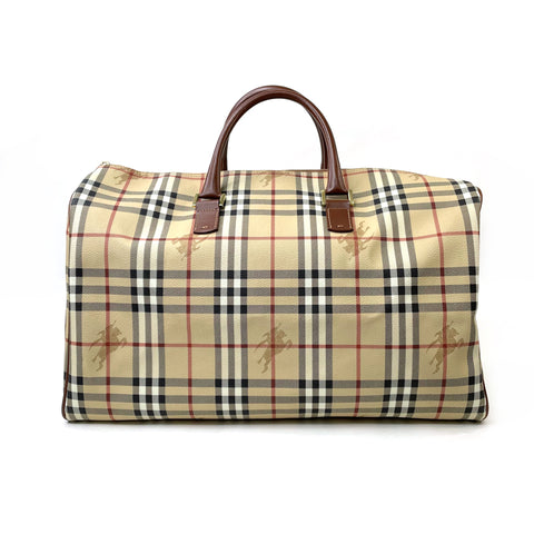 バーバリー BURBERRY ノバチェック 2way 旅行バッグ ボストンバッグ PVC ベージュ WS2015