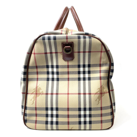 バーバリー BURBERRY ノバチェック 2way 旅行バッグ ボストンバッグ PVC ベージュ WS2015