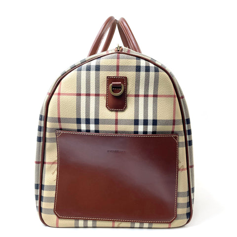 バーバリー BURBERRY ノバチェック 2way 旅行バッグ ボストンバッグ PVC ベージュ WS2015