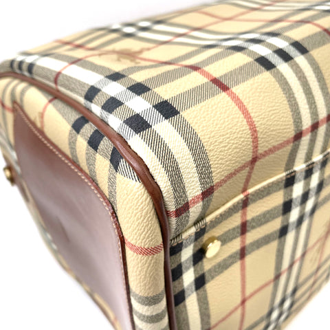 バーバリー BURBERRY ノバチェック 2way 旅行バッグ ボストンバッグ PVC ベージュ WS2015