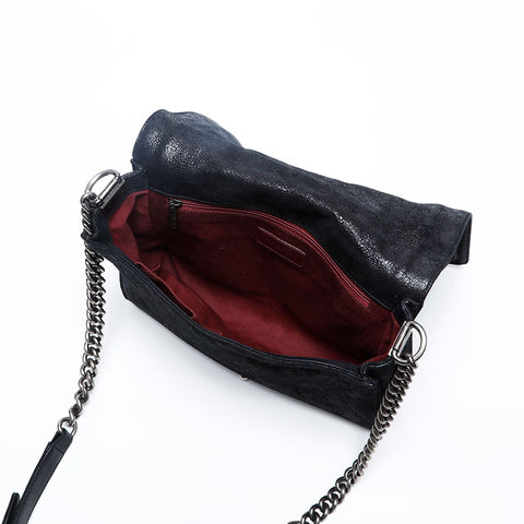 CHANEL Boy Chanel Suede 18th Series 2013-2014 Shoulder Bag black WS20160