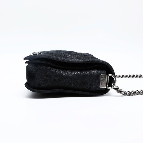 CHANEL Boy Chanel Suede 18th Series 2013-2014 Shoulder Bag black WS20160