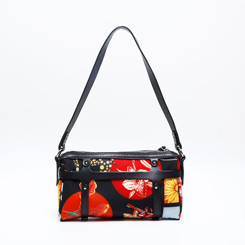 Salvatore Ferragamo Flower print Shoulder Bag black WS20165