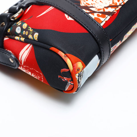 Salvatore Ferragamo Flower print Shoulder Bag black WS20165