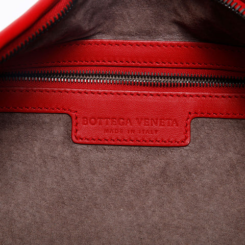 BOTTEGAVENETA INTRECCIATO Hobo Shoulder Bag Red WS20166
