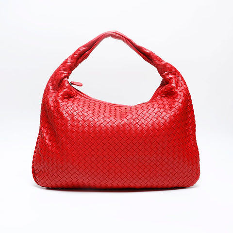 BOTTEGAVENETA INTRECCIATO Hobo Shoulder Bag Red WS20166