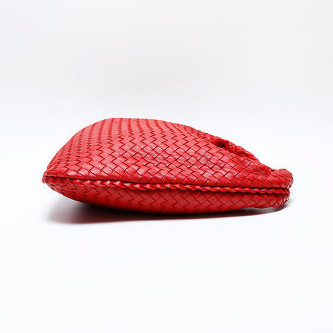 BOTTEGAVENETA INTRECCIATO Hobo Shoulder Bag Red WS20166