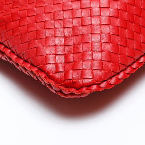 BOTTEGAVENETA INTRECCIATO Hobo Shoulder Bag Red WS20166