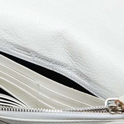 極美品 バレンシアガ BALENCIAGA ウォレット チェーン シティ ショルダーバッグ アイボリー WS20169