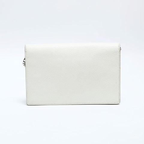 極美品 バレンシアガ BALENCIAGA ウォレット チェーン シティ ショルダーバッグ アイボリー WS20169