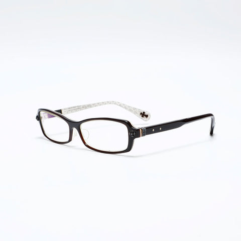 CHROME HEARTS Degree Cross Glasses Brown WS20173