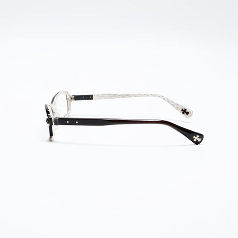 CHROME HEARTS Degree Cross Glasses Brown WS20173