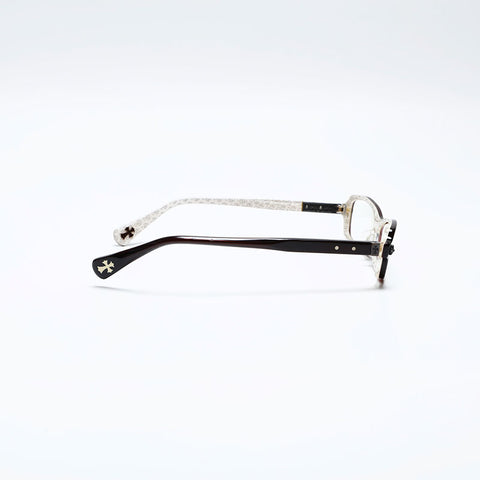 CHROME HEARTS Degree Cross Glasses Brown WS20173