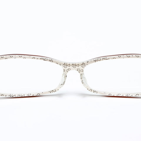 CHROME HEARTS Degree Cross Glasses Brown WS20173
