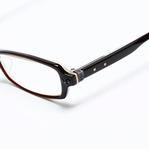 CHROME HEARTS Degree Cross Glasses Brown WS20173