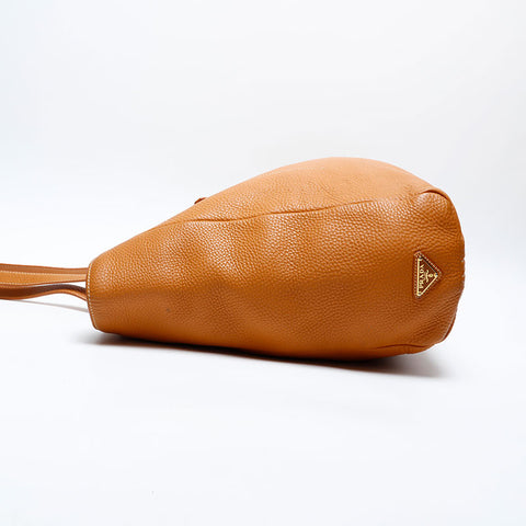 PRADA leather Tote Bag Brown WS20180