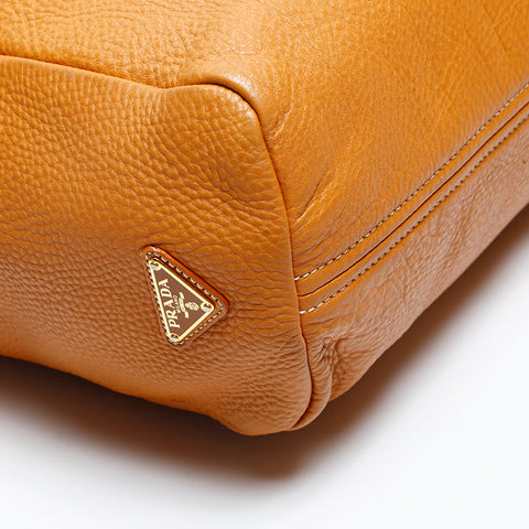 PRADA leather Tote Bag Brown WS20180