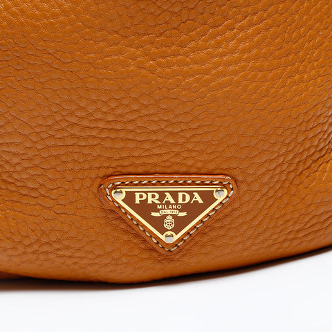PRADA leather Tote Bag Brown WS20180