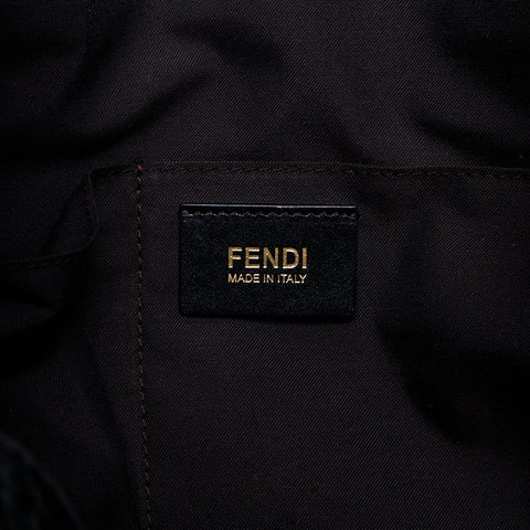 FENDI Leather 2way Chameleon Handbag black WS20182
