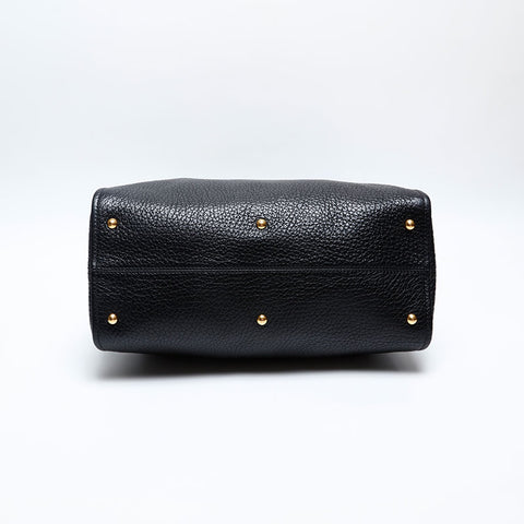 FENDI Leather 2way Chameleon Handbag black WS20182