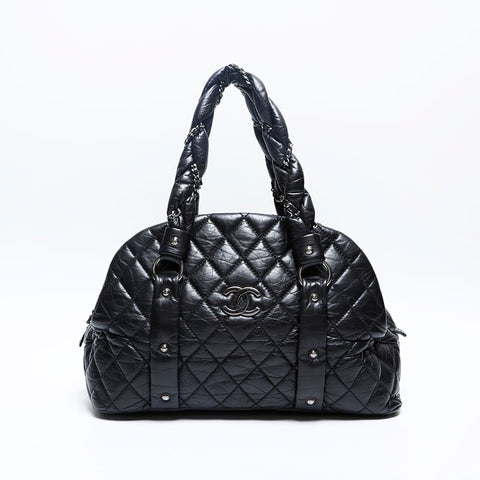 極美品 シャネル CHANEL 10番台 2005-2006 マトラッセ チェーン ハンドバッグ  ブラック WS20183