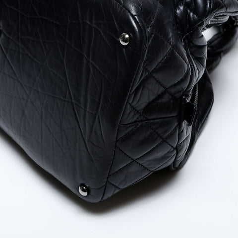 極美品 シャネル CHANEL 10番台 2005-2006 マトラッセ チェーン ハンドバッグ  ブラック WS20183
