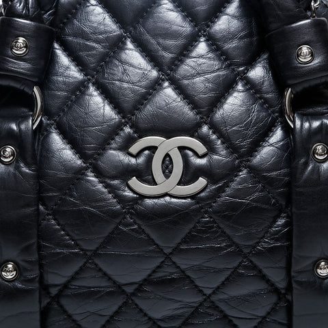 極美品 シャネル CHANEL 10番台 2005-2006 マトラッセ チェーン ハンドバッグ  ブラック WS20183