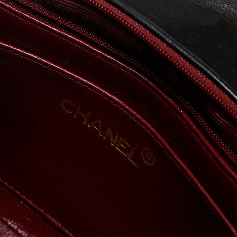 CHANEL No. 3 1994-1996 Diana Matelasse Lambskin Shoulder Bag black WS20185
