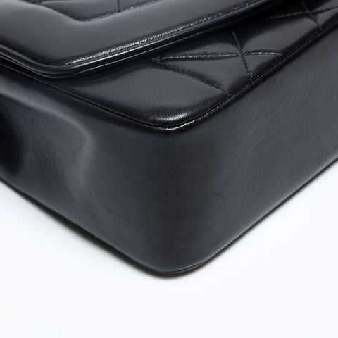 CHANEL No. 3 1994-1996 Diana Matelasse Lambskin Shoulder Bag black WS20185