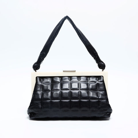 CHANEL Purse Chocolate Bar Lambskin No. 7 2002-2003 Handbag black WS20186