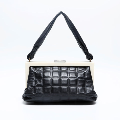 CHANEL Purse Chocolate Bar Lambskin No. 7 2002-2003 Handbag black WS20186