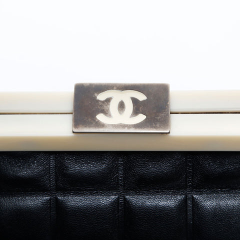 CHANEL Purse Chocolate Bar Lambskin No. 7 2002-2003 Handbag black WS20186
