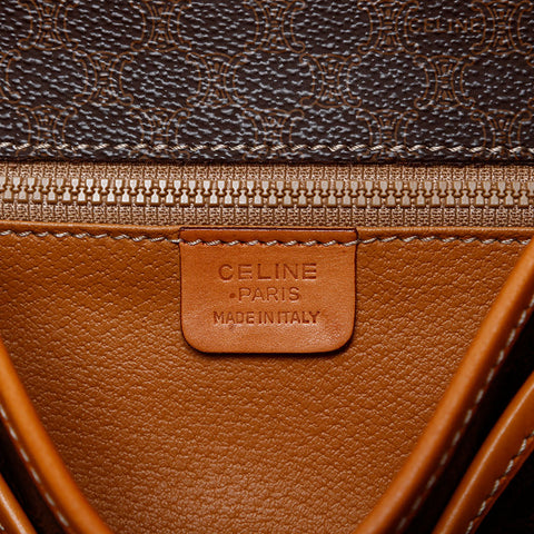 セリーヌ CELINE マカダム ショルダーバッグ ブラウン WS20187