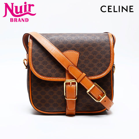 セリーヌ CELINE マカダム ショルダーバッグ ブラウン WS20187
