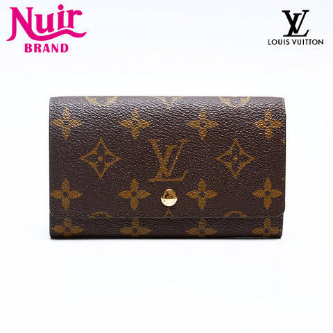 LOUIS VUITTON Porto Monnaie Pied Tresor Monogram Bifold Wallet Brown WS20192