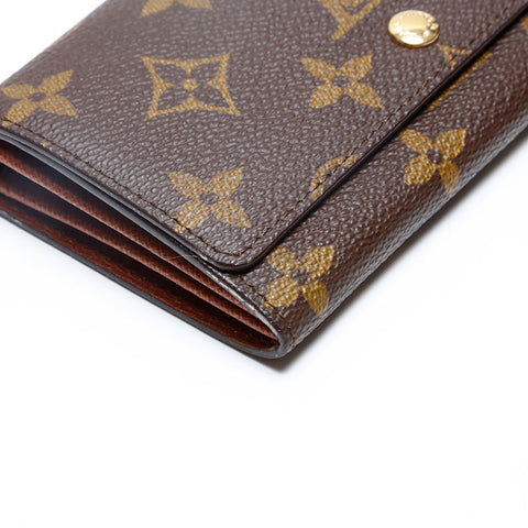 LOUIS VUITTON Porto Monnaie Pied Tresor Monogram Bifold Wallet Brown WS20192
