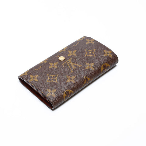 LOUIS VUITTON Porto Monnaie Pied Tresor Monogram Bifold Wallet Brown WS20192