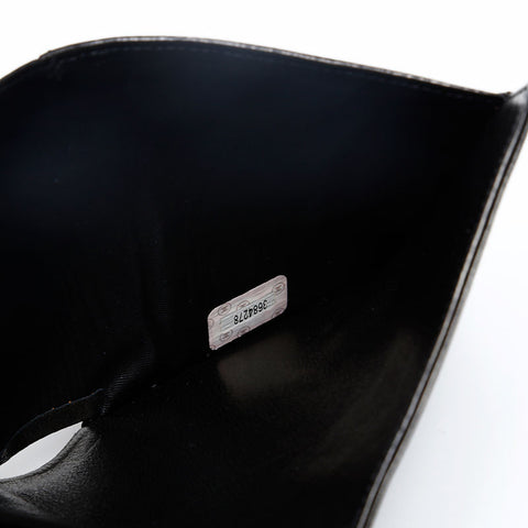 CHANEL No. 3 Lambskin COCO Mark 1994-1996 Bifold Wallet black WS20193