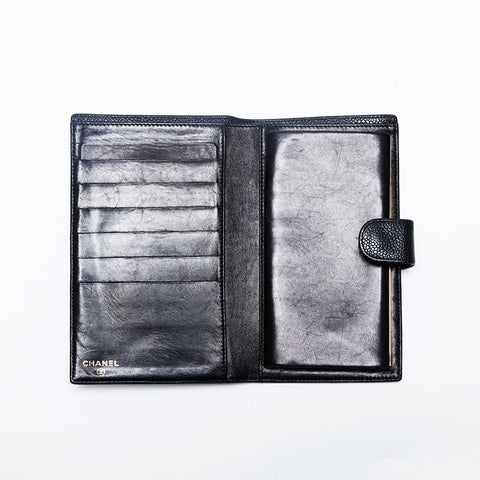 CHANEL No.9 Caviar Skin COCO Mark 2004-2005 Purse black WS20194