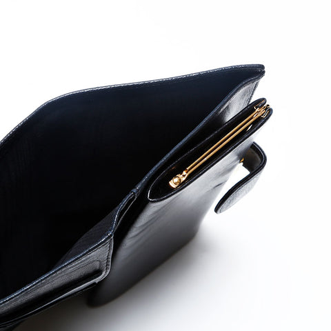 CHANEL No.9 Caviar Skin COCO Mark 2004-2005 Purse black WS20194