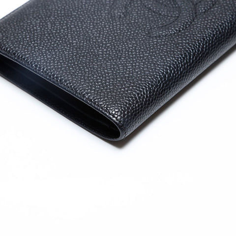 CHANEL No.9 Caviar Skin COCO Mark 2004-2005 Purse black WS20194