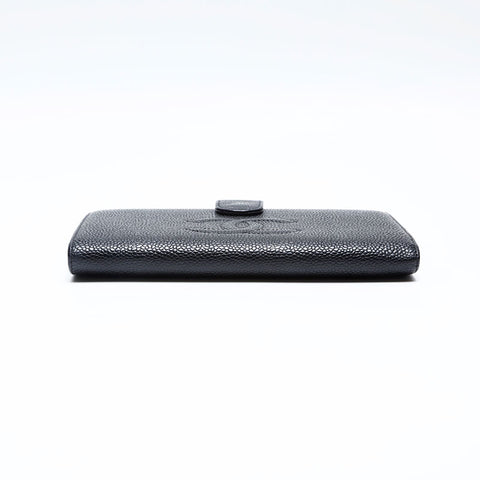 CHANEL No.9 Caviar Skin COCO Mark 2004-2005 Purse black WS20194