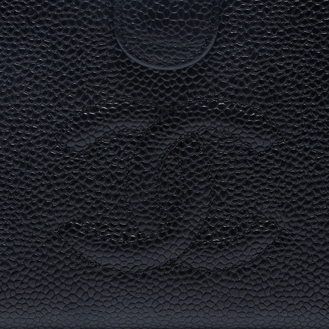 CHANEL No.9 Caviar Skin COCO Mark 2004-2005 Purse black WS20194