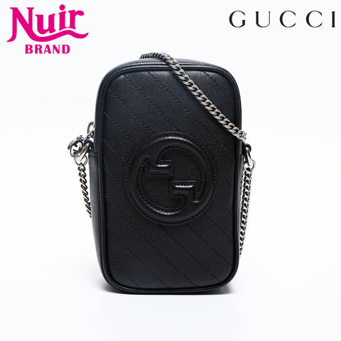 GUCCI Leather Blondie Shoulder Bag black WS20196