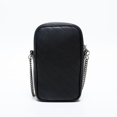 GUCCI Leather Blondie Shoulder Bag black WS20196