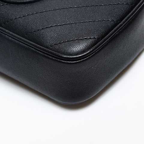 GUCCI Leather Blondie Shoulder Bag black WS20196